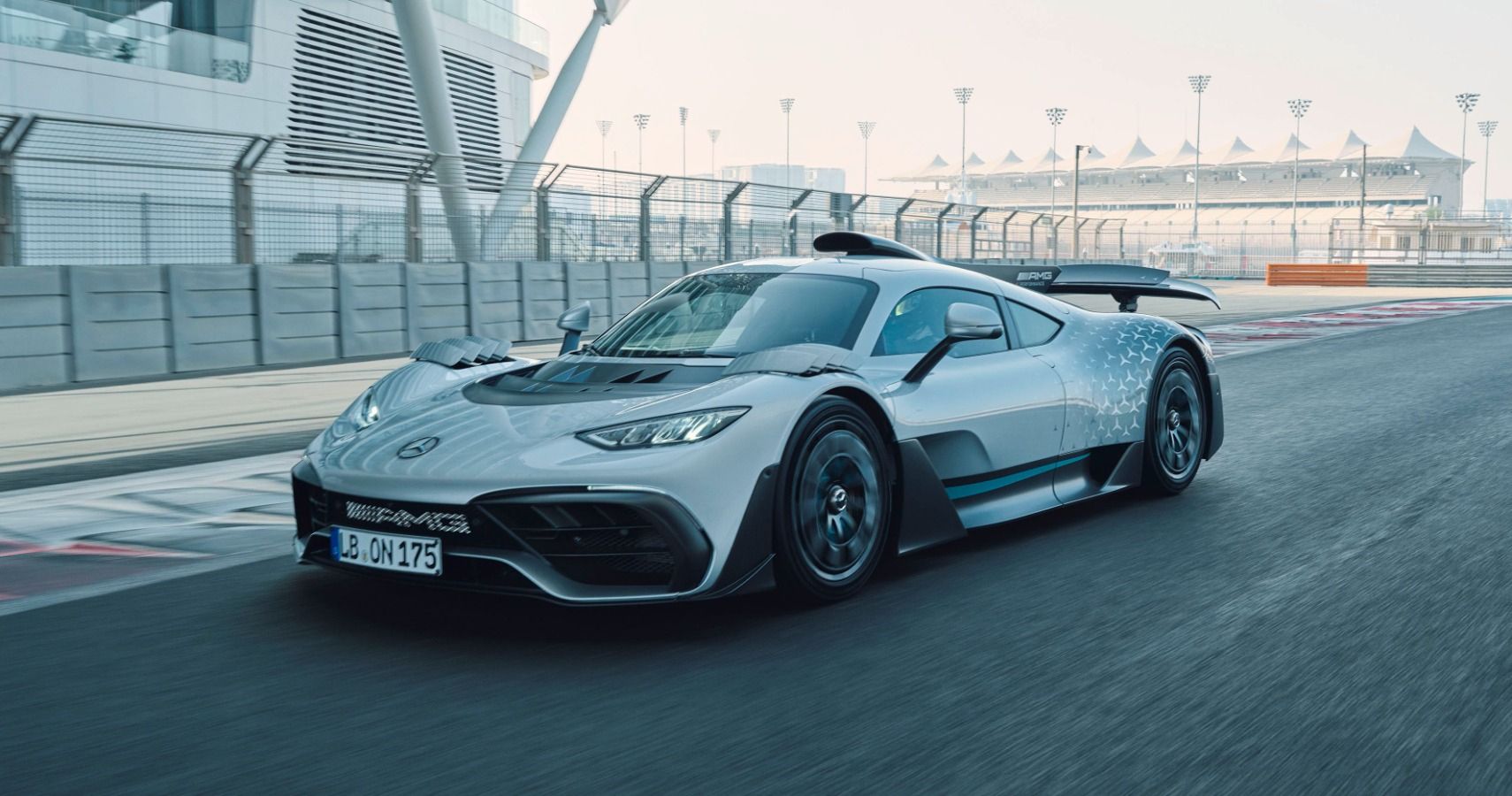 Silver 2023 AMG ONE Driving